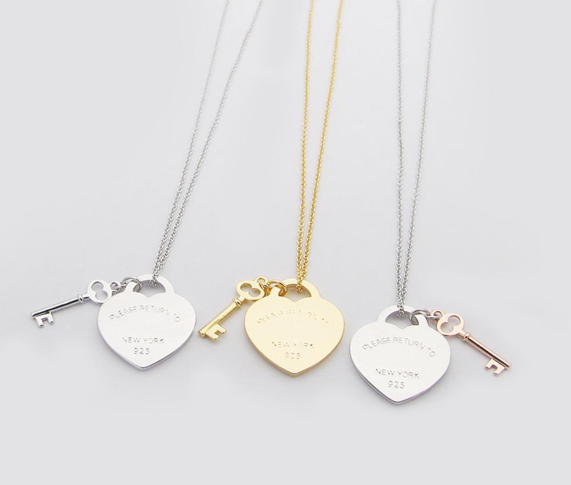 womens love heart Pendant Necklaces designer jewelry key Necklaces for women goldsilverrose with Full package of brand as Weddin6524129
womens love heart Pendant Necklaces designer jewelry key Necklaces for women goldsilverrose with Full package of brand as Weddin6524129