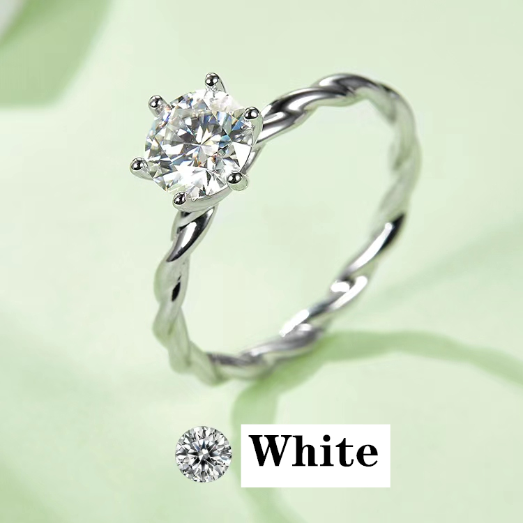 Moissanite Female Ring Wedding Engagement Ring Band Rings 925 Sterling Silver Rings Ring for Women Birthday Gift with Jewelry love forever Straight ar