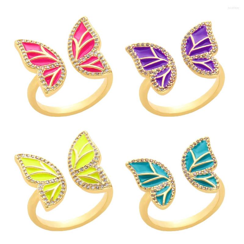 Cluster Rings Simple Enamel Fuchsia Butterfly Ring For Women Copper Zirconia Cocktail Open Fashion Jewelry Anillo De Mariposa Rign78
Cluster Rings Simple Enamel Fuchsia Butterfly Ring For Women Copper Zirconia Cocktail Open Fashion Jewelry Anillo De Mariposa Rign78
