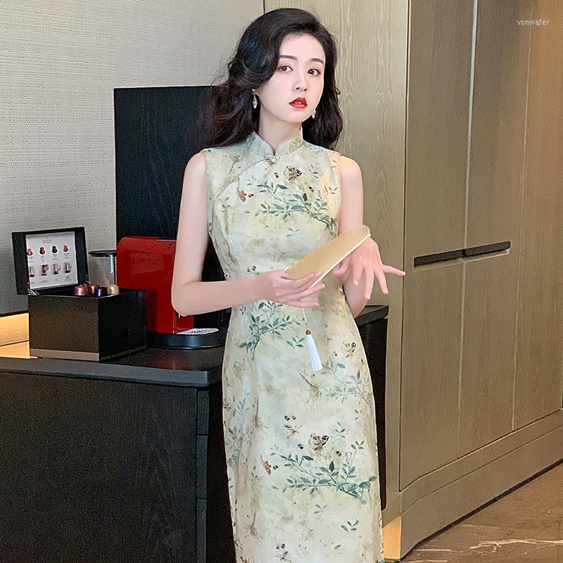 Casual Dresses Female Qipao Retro Improved Cheongsam Girls Dress Temperament Slim Print Sleeveless Chinese Style Long Vestidos Robe Femme, Photo color
Casual Dresses Female Qipao Retro Improved Cheongsam Girls Dress Temperament Slim Print Sleeveless Chinese Style Long Vestidos Robe Femme, Photo color
