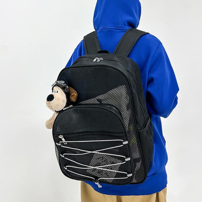 Outdoor Bags Mesh See Through Backpack Comfortable Shoulder Strap Purse Breathable Multifunctional Wear-resistant For Sports, White
Outdoor Bags Mesh See Through Backpack Comfortable Shoulder Strap Purse Breathable Multifunctional Wear-resistant For Sports, White