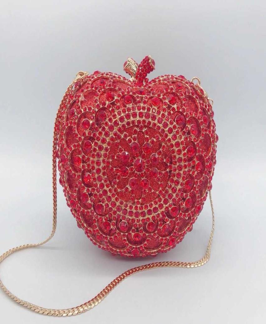 Evening Bags Luxury Red Apple Shape Clutch Design Rhinestone Wedding Handbag Women Gold Metal Evening Clutches Bag Mini Ladies Dia7035141
Evening Bags Luxury Red Apple Shape Clutch Design Rhinestone Wedding Handbag Women Gold Metal Evening Clutches Bag Mini Ladies Dia7035141