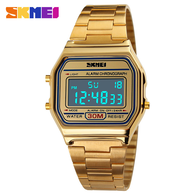 5colors Skmei Men's Lady Retro Business Watch Waterproof Electronic Watch Trend Personality Steel Band Light Gold Watches, Silver
5colors Skmei Men's Lady Retro Business Watch Waterproof Electronic Watch Trend Personality Steel Band Light Gold Watches, Silver