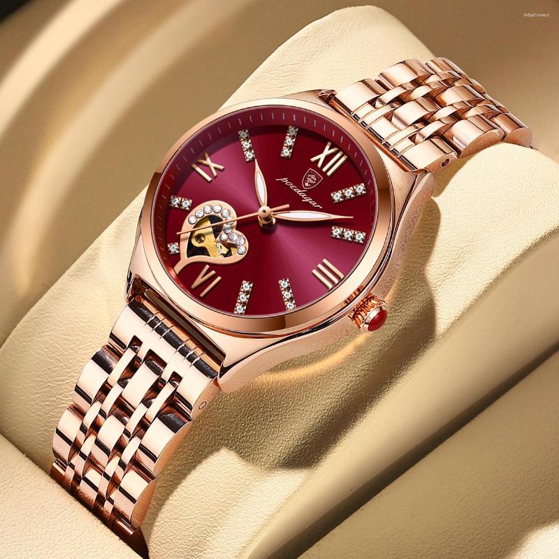 Wristwatches Women Watches 33mm Fashion Rose Gold Stainless Steel Ladies Watch Waterproof Red Diamond Quartz Wristwatch Female Luxury Clock, 7 with box
Wristwatches Women Watches 33mm Fashion Rose Gold Stainless Steel Ladies Watch Waterproof Red Diamond Quartz Wristwatch Female Luxury Clock, 7 with box