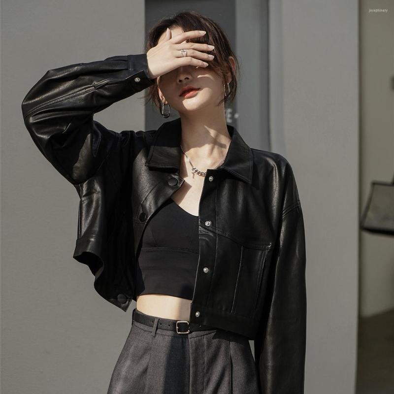 Women' Leather Faux Jacket Coat Women 2023 Biker Spring Short Casual Show Thin Turn Down Collar Long Sleeve Single Breasted Loose, Black
Women' Leather Faux Jacket Coat Women 2023 Biker Spring Short Casual Show Thin Turn Down Collar Long Sleeve Single Breasted Loose, Black