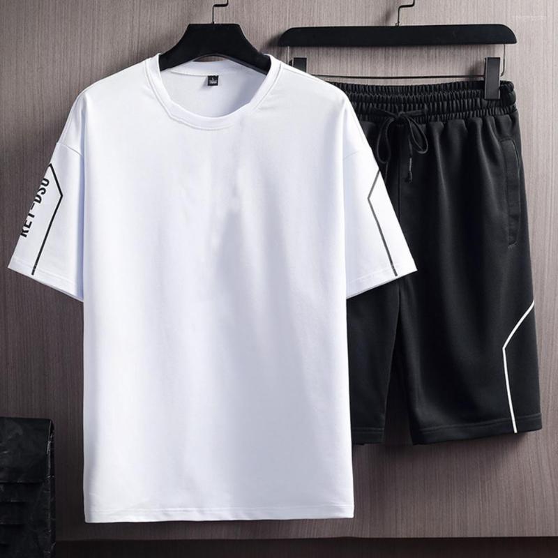 Men's Tracksuits 2 Pcs/Set Men T-shirt Shorts Set Solid Color Loose Round Neck Tracksuit Breathable Short Sleeves Match Pants Top, Black
Men's Tracksuits 2 Pcs/Set Men T-shirt Shorts Set Solid Color Loose Round Neck Tracksuit Breathable Short Sleeves Match Pants Top, Black