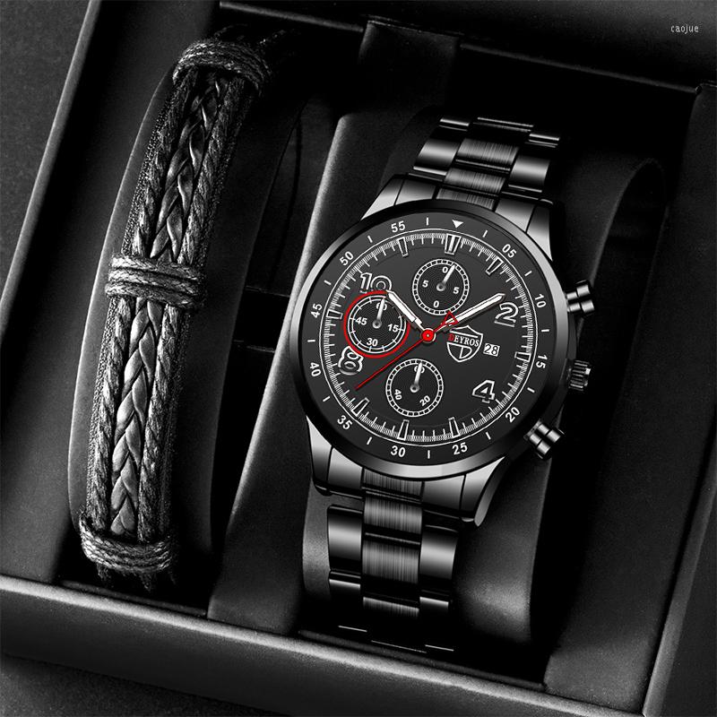Wristwatches Luxury Fashion Mens Sports Bracelet Men Stainless Steel Quartz Wristwatch Male Business Casual Leather Watches Luminous Clock, As shown 4
Wristwatches Luxury Fashion Mens Sports Bracelet Men Stainless Steel Quartz Wristwatch Male Business Casual Leather Watches Luminous Clock, As shown 4
