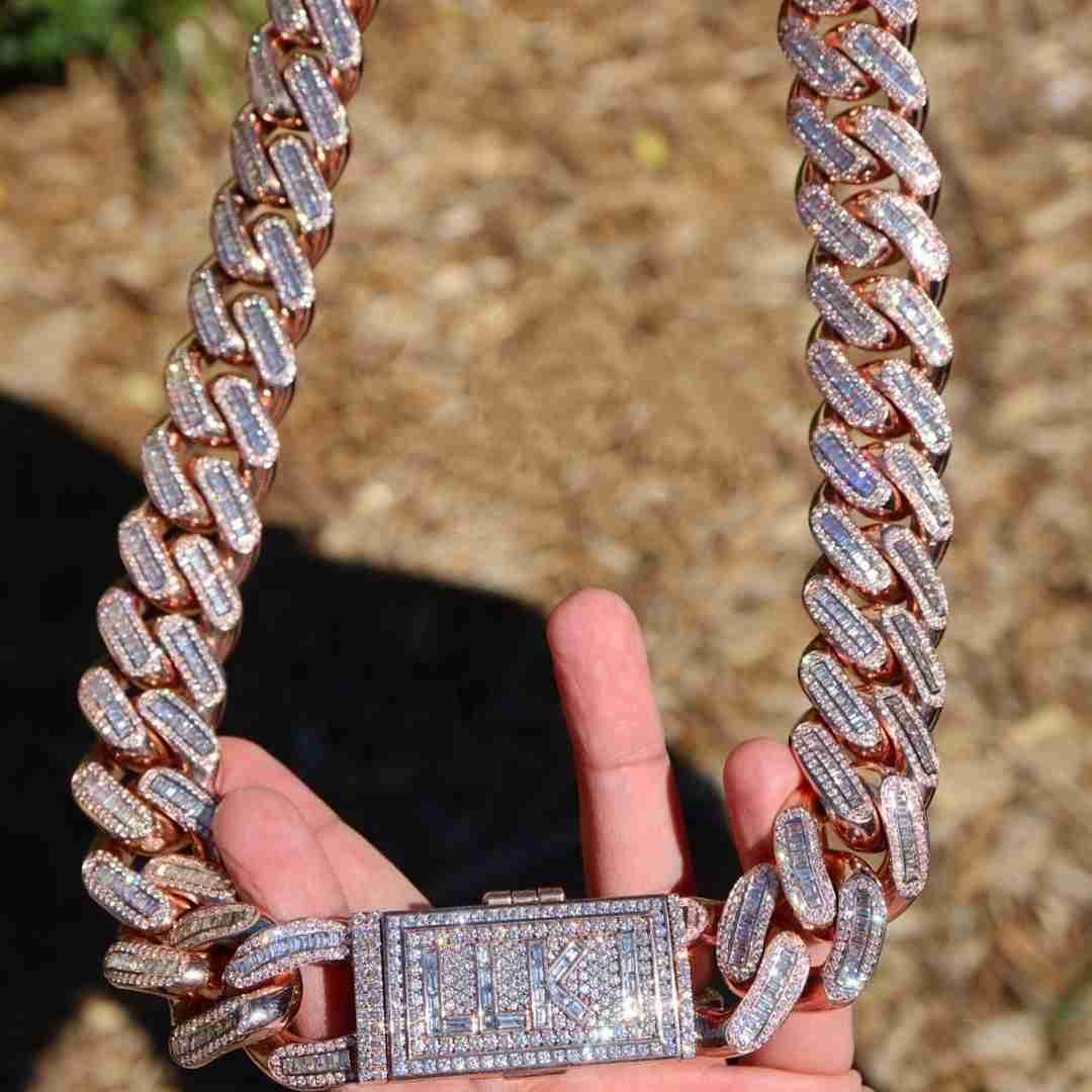 Heavy Cuban Miami Chain Bling Baguette Diamond Sterling Silver 925 d Color Vvs Moissanite Men Necklace
Heavy Cuban Miami Chain Bling Baguette Diamond Sterling Silver 925 d Color Vvs Moissanite Men Necklace