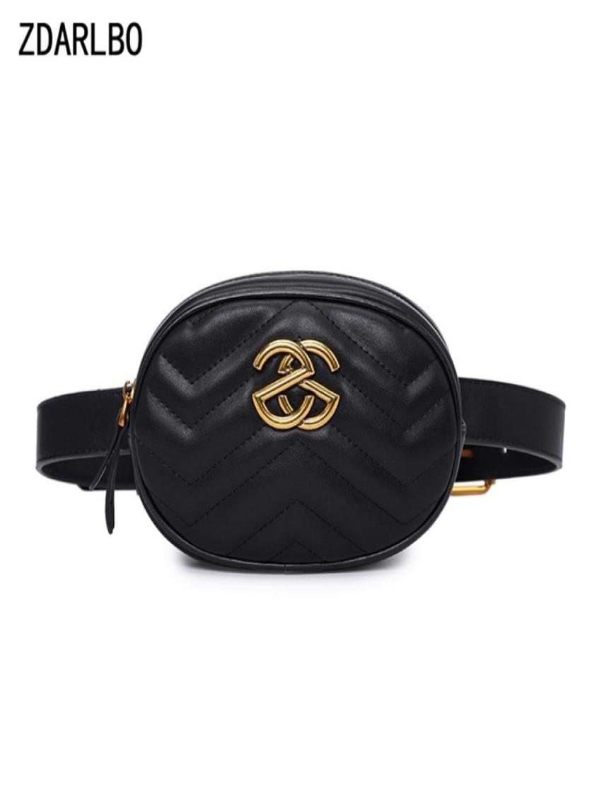 High Quality Women Fanny Pack PU Leather Waist Bag Female Banana Belt Shoulder Crossbody Chest s Designer Luxury Handbag 2203245075844, Brown