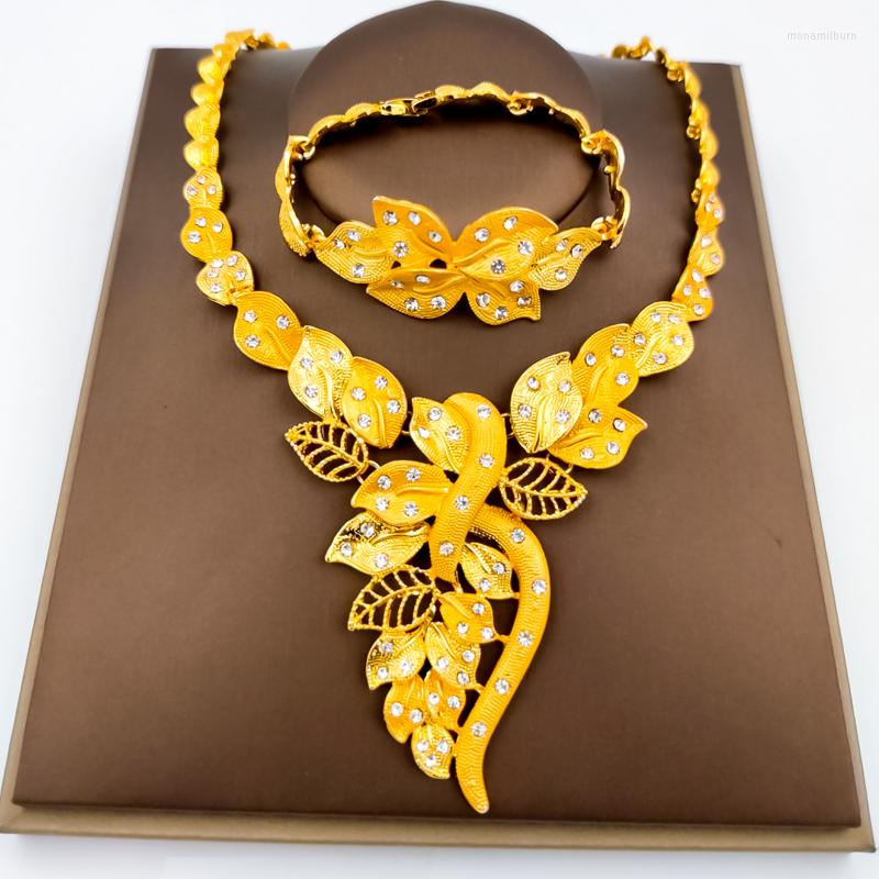 Chains African Fashion Jewelry Sets Leaf Shape Necklace Bracelet Earrings For Women Ring Elegant Bridal Wedding Partyt Gift
Chains African Fashion Jewelry Sets Leaf Shape Necklace Bracelet Earrings For Women Ring Elegant Bridal Wedding Partyt Gift
