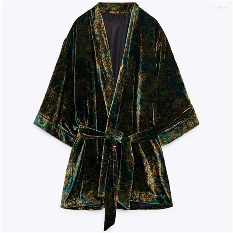 Women's Jackets COS LRIS Autumn And Winter Women's Retro Chic Cardigan With Belt Velvet Texture Loose Kimono Coat 3046/385, Green
Women's Jackets COS LRIS Autumn And Winter Women's Retro Chic Cardigan With Belt Velvet Texture Loose Kimono Coat 3046/385, Green
