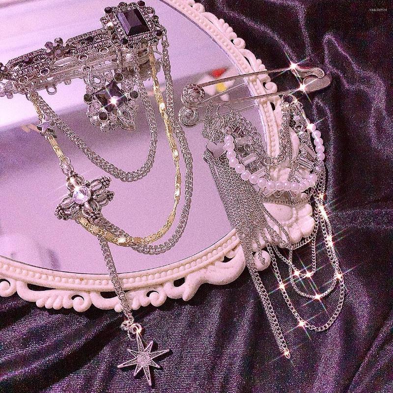 Brooches Stylish Vintage Y2K Jewelry Tassel Brooch Men Women Chain Harajuku Suit Jacket Retro Aesthetic Accessories Decoration For Egirl
Brooches Stylish Vintage Y2K Jewelry Tassel Brooch Men Women Chain Harajuku Suit Jacket Retro Aesthetic Accessories Decoration For Egirl