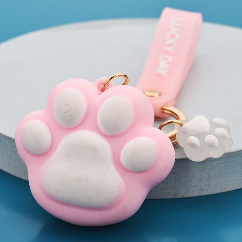 Rings New PVC Soft Rubber Cat Jelly Couple Car Key Bag CusTom Pendant Gift Llaveros Para Mujer Keychain G230525