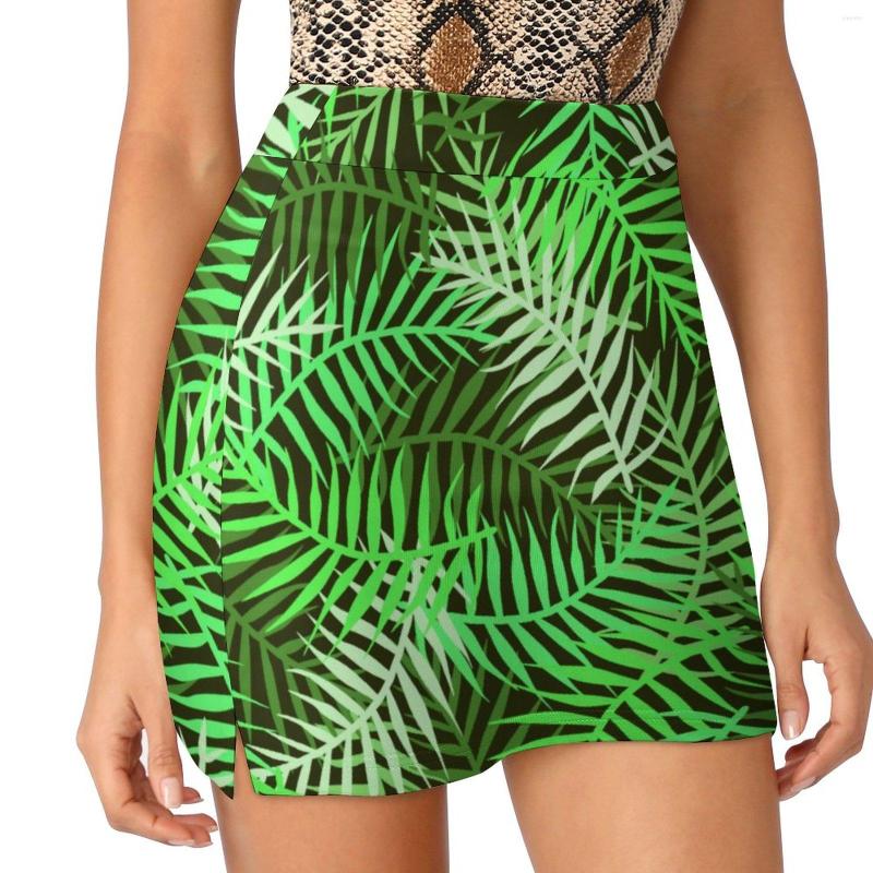 

Skirts Tropical Palm Leaves Skirt Green Leaf Cute Mini Summer High-waisted Custom Aesthetic Casual Big Size 2XL 3XL, Style-12