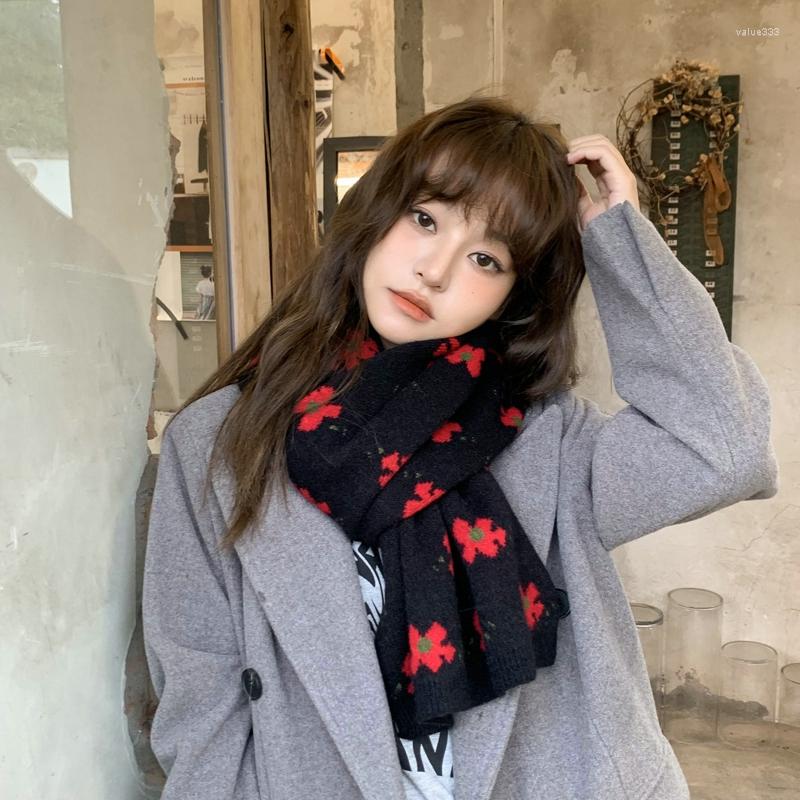 Scarves Winter Warm Floret Knitted Scarf For Women Design Skinny Neckerchief Soft Cashmere Scarfs Woolen Yarn
Scarves Winter Warm Floret Knitted Scarf For Women Design Skinny Neckerchief Soft Cashmere Scarfs Woolen Yarn