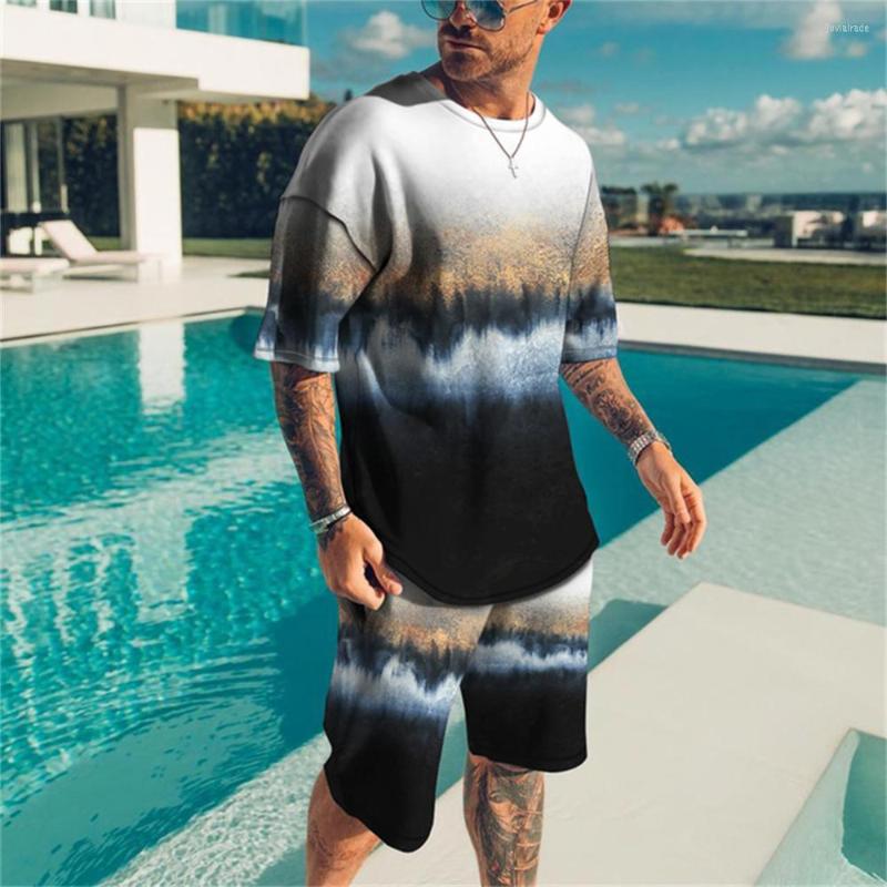 Men's Tracksuits Summer 3D Printing Men's Short Sleeve T-shirt Color Stitching Pattern 2-Piece Set Daily Casual Sportswear
Men's Tracksuits Summer 3D Printing Men's Short Sleeve T-shirt Color Stitching Pattern 2-Piece Set Daily Casual Sportswear