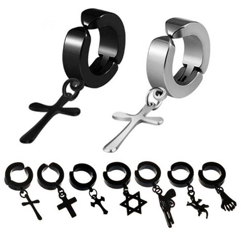 WKOUD Men Clip Earrings Hiphop Fashion Rock Style Hypoallergenic Cross Shaped Titanium Steel Ear Clip Earrings Accessories
WKOUD Men Clip Earrings Hiphop Fashion Rock Style Hypoallergenic Cross Shaped Titanium Steel Ear Clip Earrings Accessories