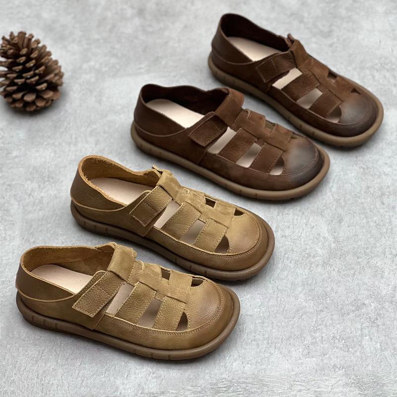 Sandals GKTINOO 2023 Hand-woven Cowhide Hollow-out Outdoor Flat Vintage Leather Summer Women Elderly Nostalgic Shoe, 2311-2 khaki
Sandals GKTINOO 2023 Hand-woven Cowhide Hollow-out Outdoor Flat Vintage Leather Summer Women Elderly Nostalgic Shoe, 2311-2 khaki