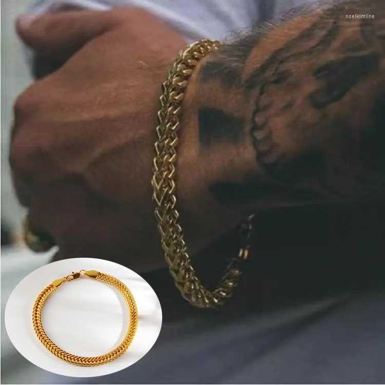 Link Bracelets Vintatge Punk Men Gold-plated Hip Hop Fashion Jewelry Accessories Bangles Chain Gift
Link Bracelets Vintatge Punk Men Gold-plated Hip Hop Fashion Jewelry Accessories Bangles Chain Gift