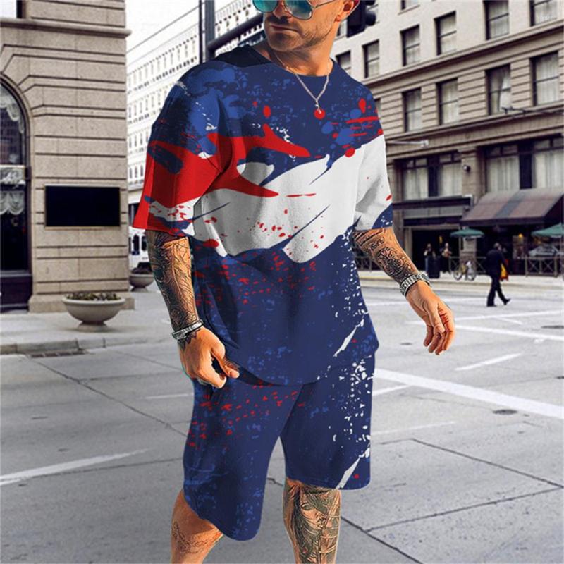 Men's Tracksuits Men's Summer 3D Printed Colorful Graffiti Short Sleeve T-shirt Shorts Sports Suit Casual Wear Two-Piece
Men's Tracksuits Men's Summer 3D Printed Colorful Graffiti Short Sleeve T-shirt Shorts Sports Suit Casual Wear Two-Piece