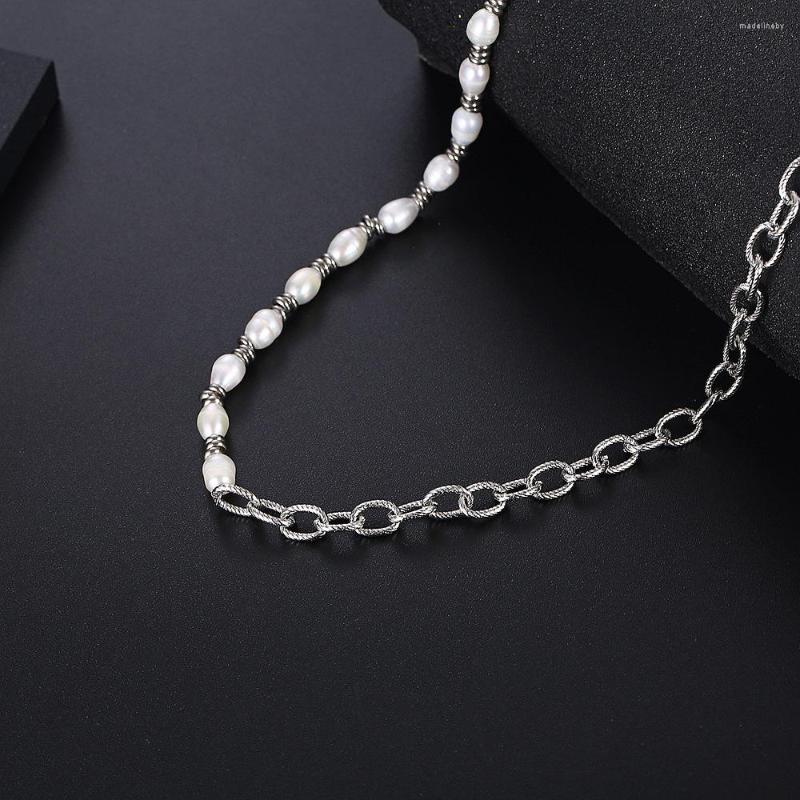 Chains Stainless Steel Baroque Natural Pearls Chain Link Women Fashion Delicate Necklace Jewelry Gift For Him 
Chains Stainless Steel Baroque Natural Pearls Chain Link Women Fashion Delicate Necklace Jewelry Gift For Him