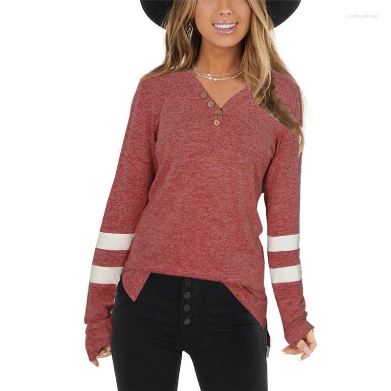 Women' T Shirts Women Solid Color T-Shirts Autumn Casual Stripe Splicing Long Sleeve Tops Loose Buttons V-Neck Pullover Female Vintage, Black
Women' T Shirts Women Solid Color T-Shirts Autumn Casual Stripe Splicing Long Sleeve Tops Loose Buttons V-Neck Pullover Female Vintage, Black