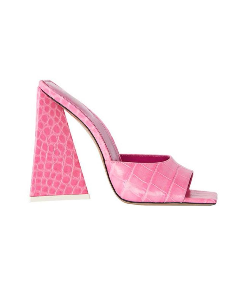 Designer Pink womens Slippers stone pattern Genuine Leather heeled shoes Top quality sandals Fashion Triangular Abnormal heels us 5159917, Split
Designer Pink womens Slippers stone pattern Genuine Leather heeled shoes Top quality sandals Fashion Triangular Abnormal heels us 5159917, Split