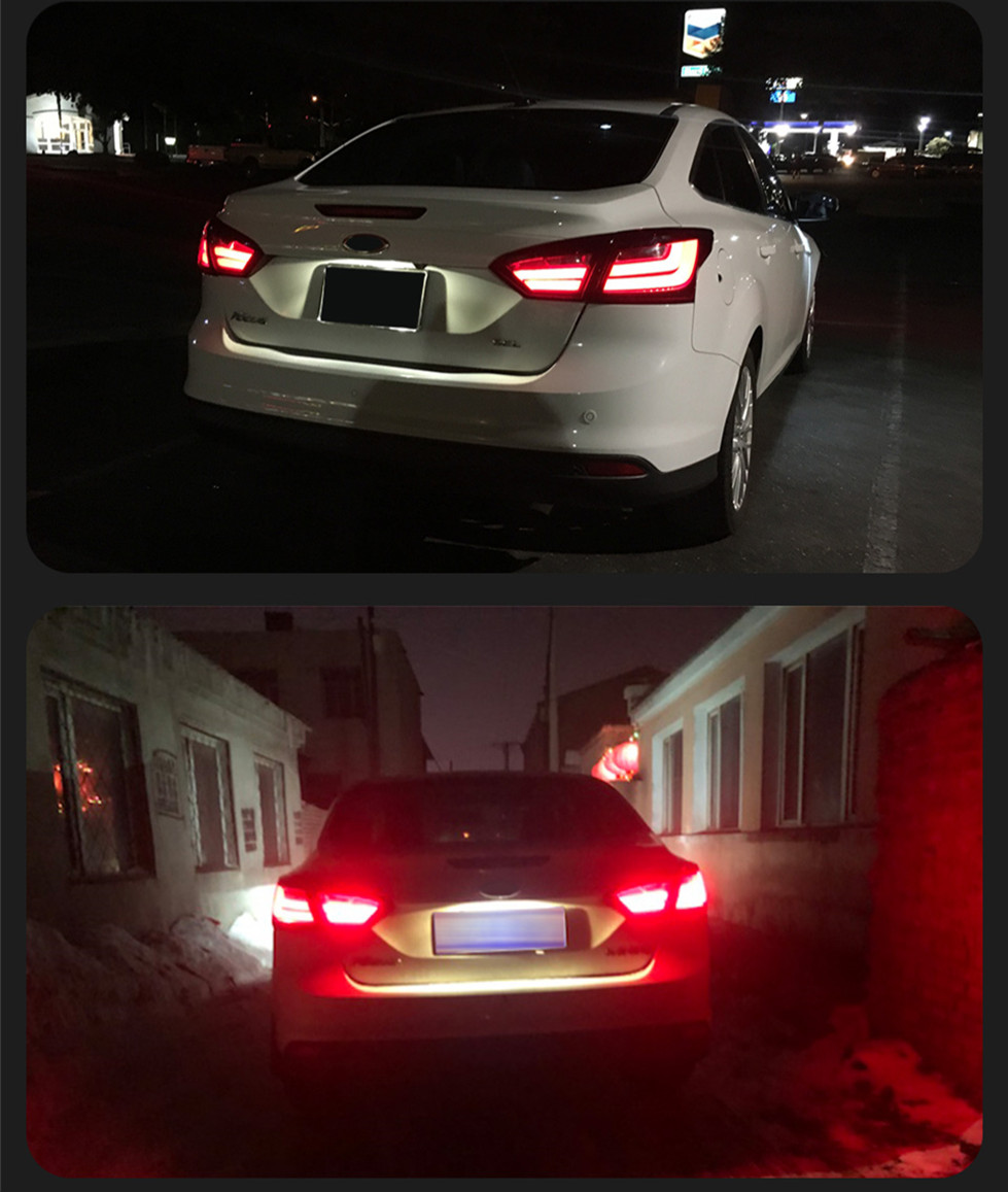 2 Colors Tail Lights For Ford Focus sedan LED Taillight 2012-2014 Turn Signal Fog Reverse Running Light Auto Rear Lamp