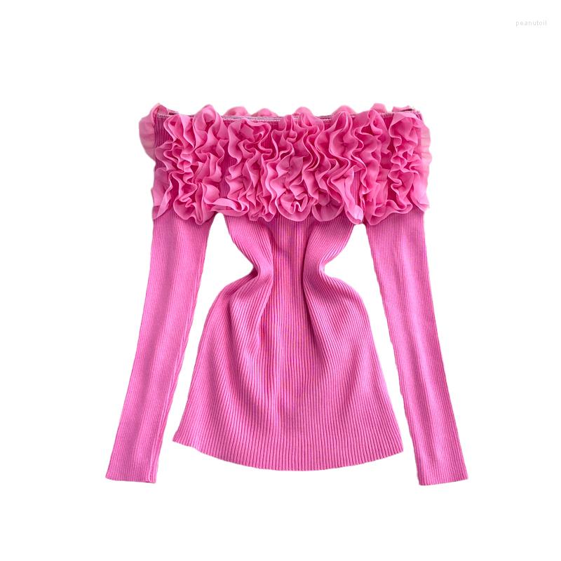 Women's Sweaters European Autumn Three-dimensional Flower Slash Neck Sexy Off Shoulder Long Sleeve Knitted Women Winter, Picture color2
Women's Sweaters European Autumn Three-dimensional Flower Slash Neck Sexy Off Shoulder Long Sleeve Knitted Women Winter, Picture color2