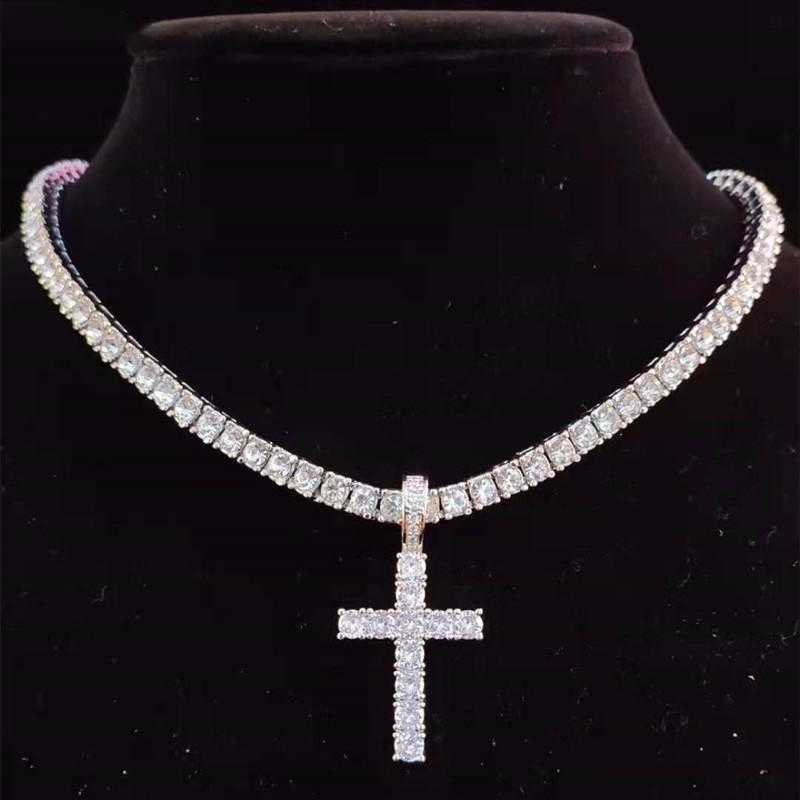 Women Pendant Necklaces Men Hip Hop Cross Necklace With 4mm Zircon Tennis Chain Iced Out Bling HipHop Jewelry Fashion Gift
Women Pendant Necklaces Men Hip Hop Cross Necklace With 4mm Zircon Tennis Chain Iced Out Bling HipHop Jewelry Fashion Gift