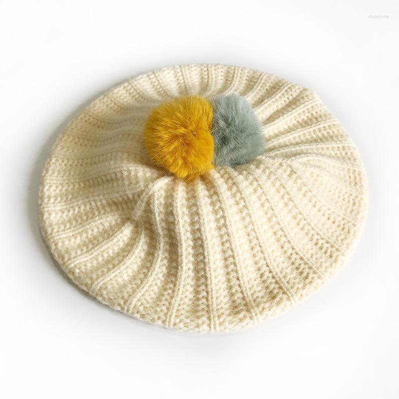 Hats Children's Cute Warm Hat Two-color Fur Ball Baby Tide Multicolor Knitted For Children From 1 To 8 Years Old, Multi
Hats Children's Cute Warm Hat Two-color Fur Ball Baby Tide Multicolor Knitted For Children From 1 To 8 Years Old, Multi