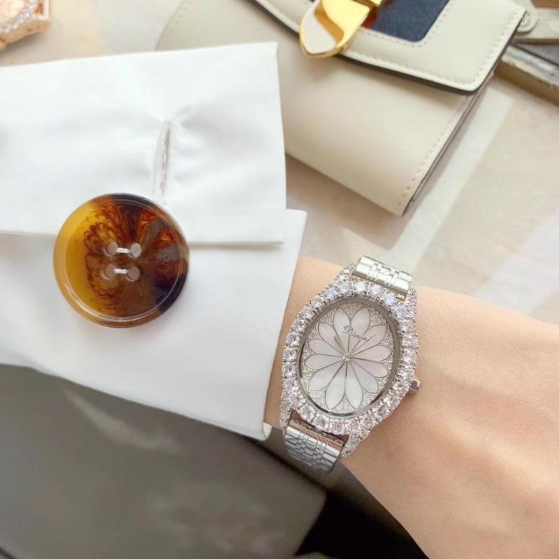 Wristwatches Brand Women Elegant Shell Lotus Watches Luxury Crystals Jewelry Watch Full Steel Bracelet Wrist Vintage Oval Montre, Shell face
Wristwatches Brand Women Elegant Shell Lotus Watches Luxury Crystals Jewelry Watch Full Steel Bracelet Wrist Vintage Oval Montre, Shell face