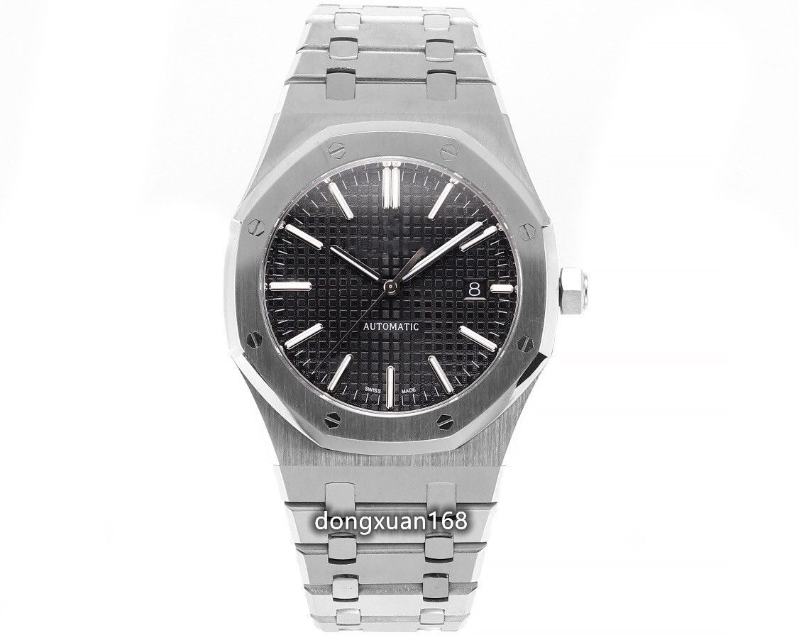 APS 15400 V3 version is 41mm diameter 9.8mm in thickness with a 3120 integrated movement sapphire glass mirror steel case with polished and brushed strap, As shown
APS 15400 V3 version is 41mm diameter 9.8mm in thickness with a 3120 integrated movement sapphire glass mirror steel case with polished and brushed strap, As shown