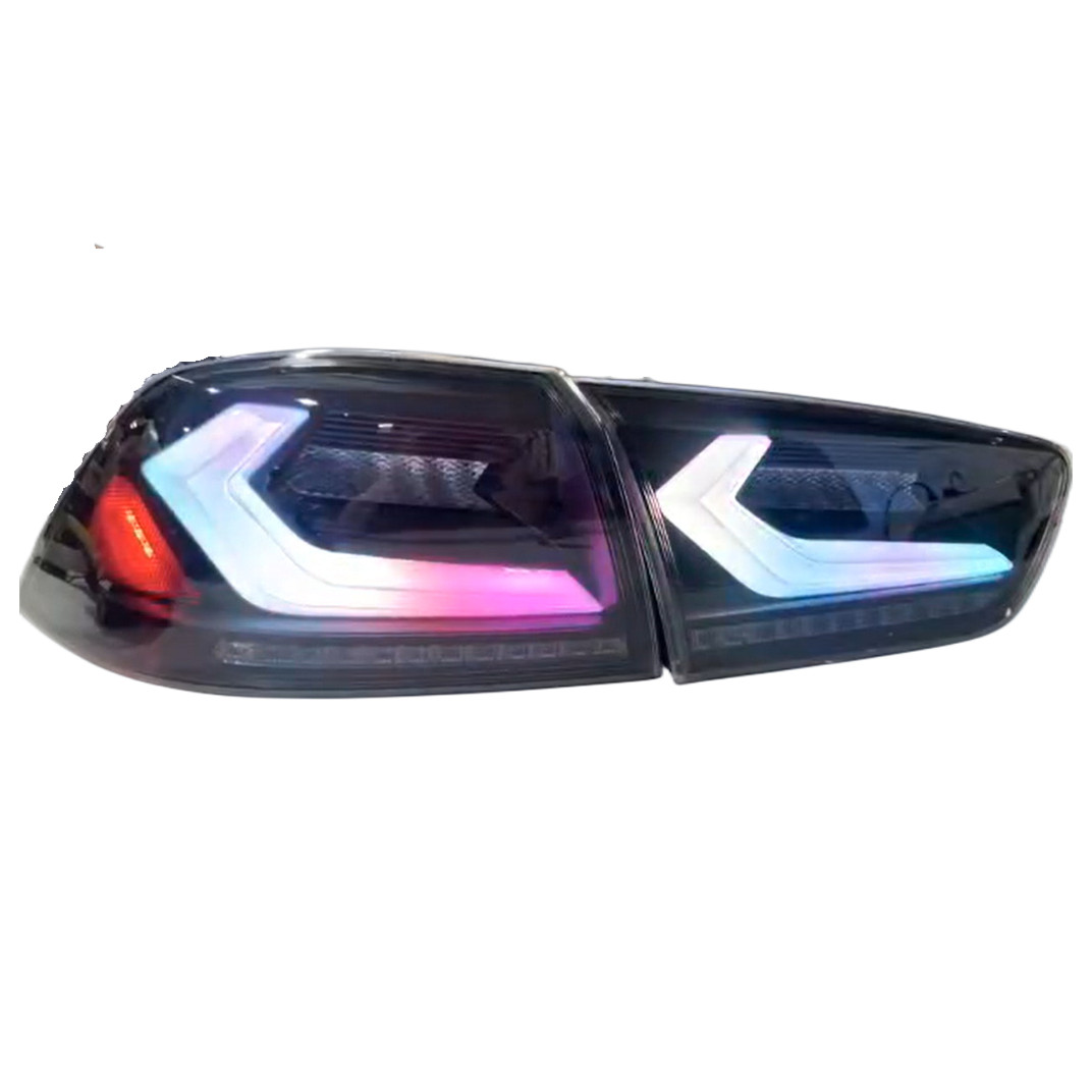Auto Rear Stop Taillights For Mitsubishi Lancer EX EVO 2008-20 21 LED Taillight Assembly RGB Style Signal Lights Reverse Brake