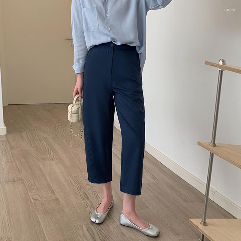 Women's Pants Women's High Waist Thin Ninth Solid Color Versatile Elastic Back Radish Harem Suit Spring And Autumn, Khaki
Women's Pants Women's High Waist Thin Ninth Solid Color Versatile Elastic Back Radish Harem Suit Spring And Autumn, Khaki