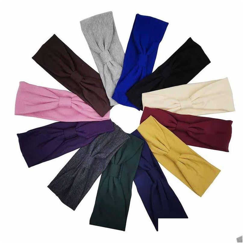 Headbands Women Lady Fashion Bow Knot Turban Head Wrap Hairband Yoga Sport Headband Hair Band For Girl Accessories Drop Delivery Jew Dh7Ig
Headbands Women Lady Fashion Bow Knot Turban Head Wrap Hairband Yoga Sport Headband Hair Band For Girl Accessories Drop Delivery Jew Dh7Ig