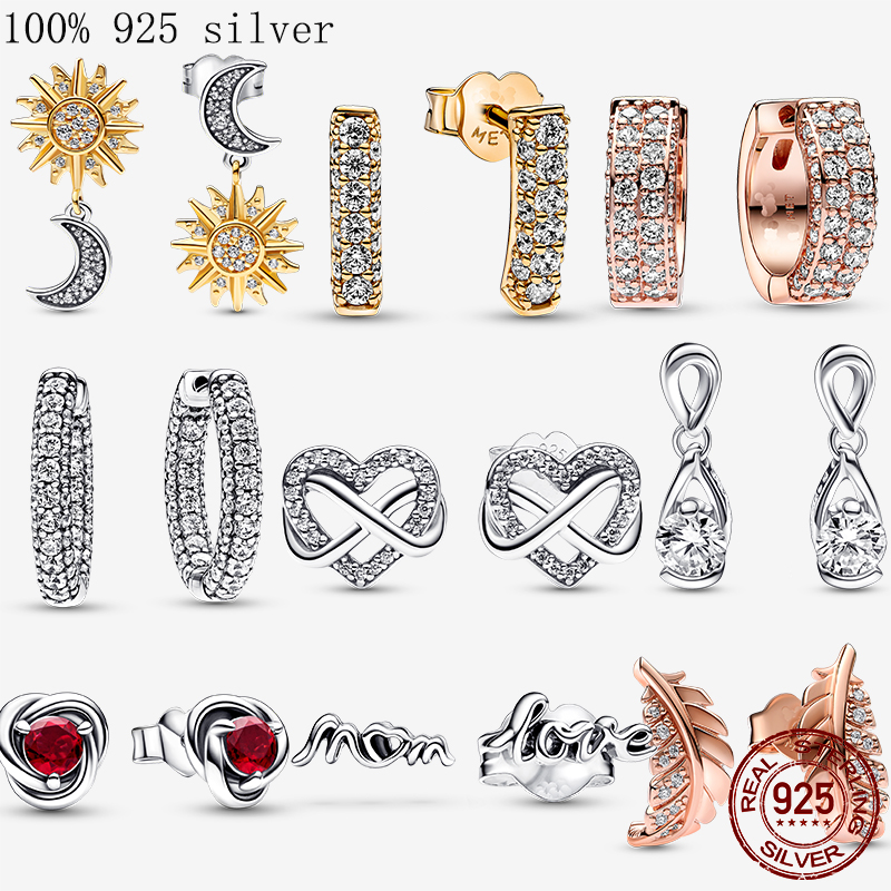 Hot Sell 925 Sterling Silver Heart Earrings Fit Original Charms Hoop Earrings For Women girls Stud Earring Fine Jewelry DIY Gift
Hot Sell 925 Sterling Silver Heart Earrings Fit Original Charms Hoop Earrings For Women girls Stud Earring Fine Jewelry DIY Gift