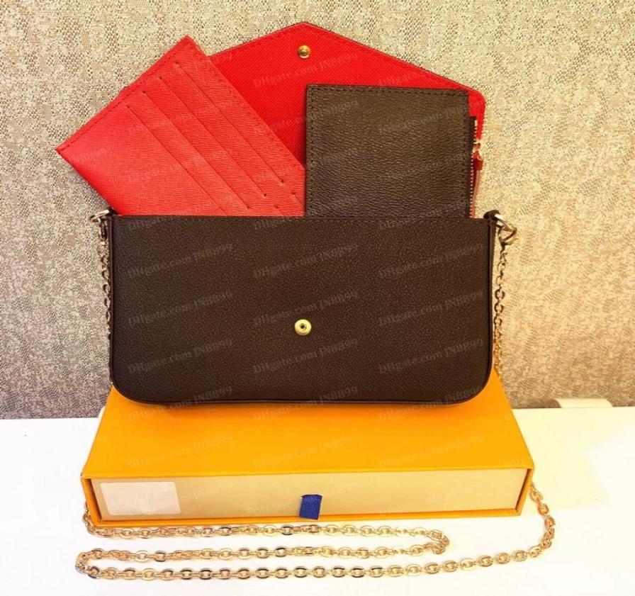 Fashion 3 pcs Sets Evening Bags Designers Genuine Leather Women Shoulder Bags Brown Flower Chain Cross Body Ladies Flap Purse Clut9709875, Black
Fashion 3 pcs Sets Evening Bags Designers Genuine Leather Women Shoulder Bags Brown Flower Chain Cross Body Ladies Flap Purse Clut9709875, Black