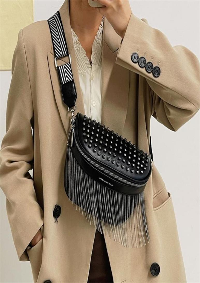 Luxury Woman Chest Bag Fashion Tassel Leather Large Capacity Crossbody Chest Bag Women Waist Bag Casual Rivet Desing Travel Pack 24647544, Green 
Luxury Woman Chest Bag Fashion Tassel Leather Large Capacity Crossbody Chest Bag Women Waist Bag Casual Rivet Desing Travel Pack 24647544, Green