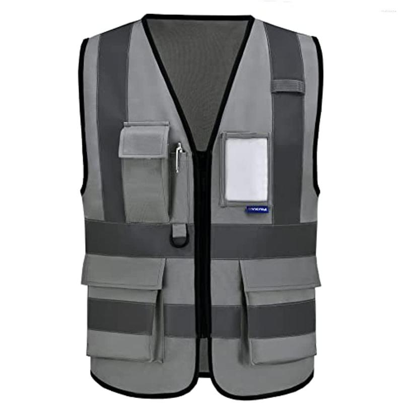 Motorcycle Apparel A-SAFETY High Visibility Safety Reflective Vest With Pockets And Zipper Hi Viz Work For Men Women (Grey
Motorcycle Apparel A-SAFETY High Visibility Safety Reflective Vest With Pockets And Zipper Hi Viz Work For Men Women (Grey