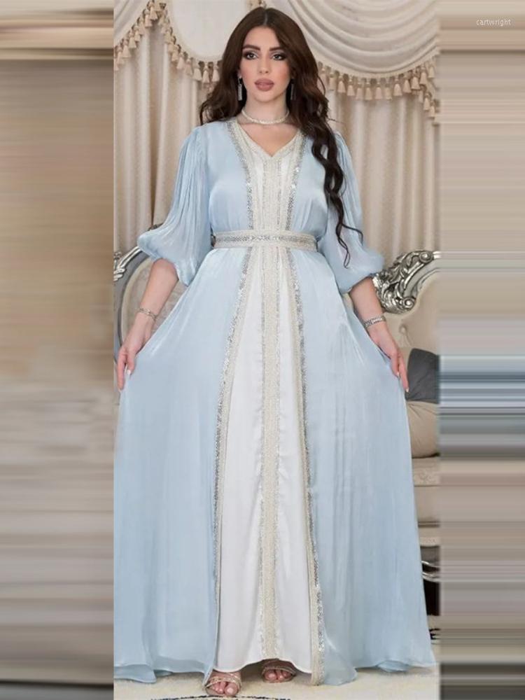 Ethnic Clothing Morocco Party Dress Women Abaya 3 Piece Set Turkey Dubai Muslim Kaftans Evening Long Dresses Robe Eid Vestidos Abayas
Ethnic Clothing Morocco Party Dress Women Abaya 3 Piece Set Turkey Dubai Muslim Kaftans Evening Long Dresses Robe Eid Vestidos Abayas