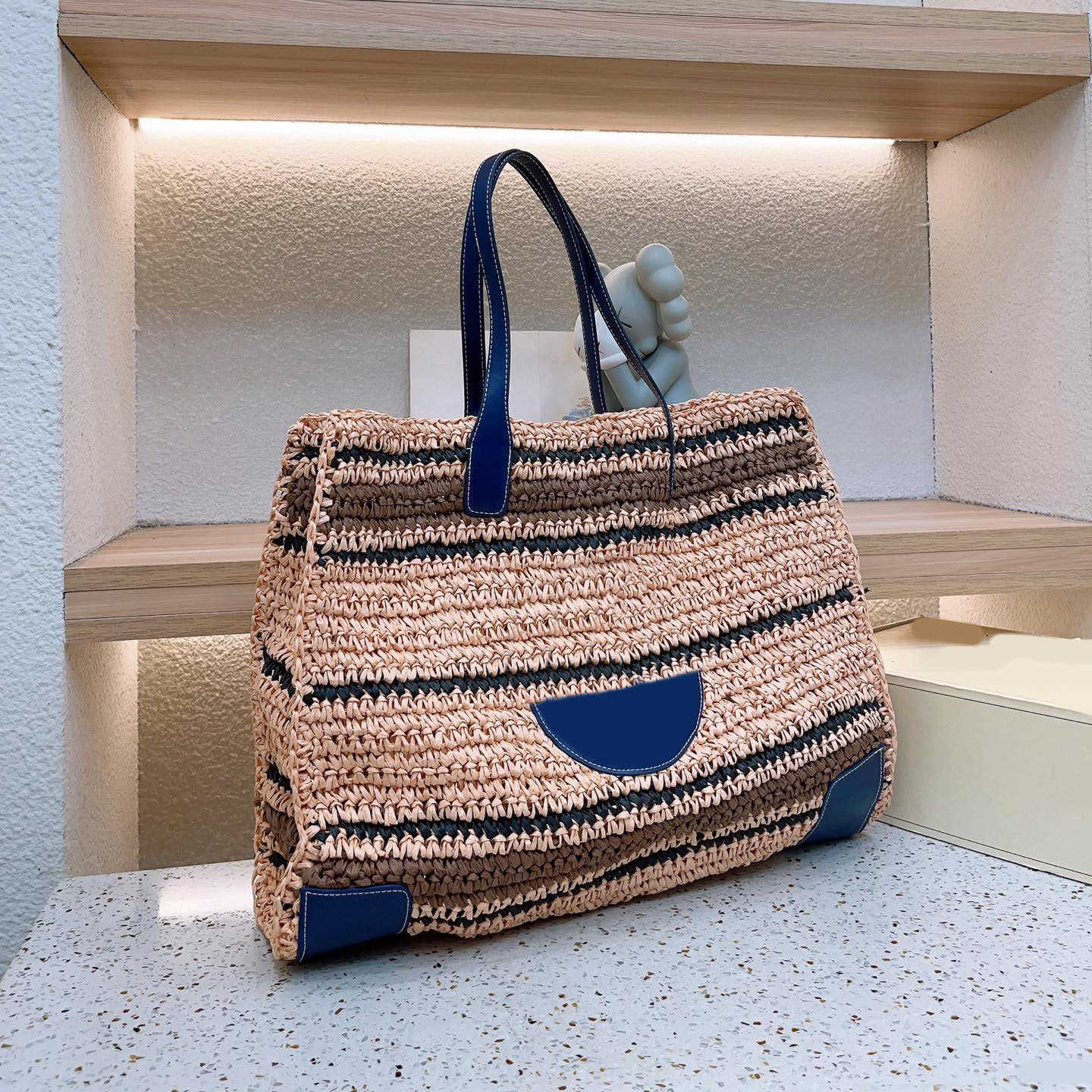 beach bags Totes Designer Tote Bag Women Handbag Lafite grass Handbags classic Solid Color Large Volume Shopping Purse Shoulder Bags 220907/230524, Blue--34cm
beach bags Totes Designer Tote Bag Women Handbag Lafite grass Handbags classic Solid Color Large Volume Shopping Purse Shoulder Bags 220907/230524, Blue--34cm