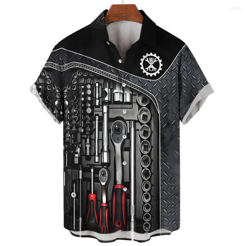 Men' Casual Shirts Fashion Men' Retro Shirt Repairman T-shirt Summer Hawaii Short Sleeved Button Up
Men' Casual Shirts Fashion Men' Retro Shirt Repairman T-shirt Summer Hawaii Short Sleeved Button Up