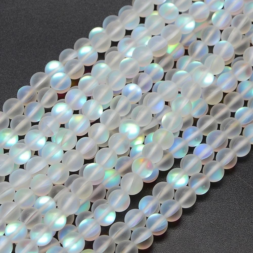 Crystal 5 Strand Frosted Synthetic Moonstone Round Beads 6mm 8mm 10mm 12mm Half AB Color Plated Bead Strands for jewelry DIY making
Crystal 5 Strand Frosted Synthetic Moonstone Round Beads 6mm 8mm 10mm 12mm Half AB Color Plated Bead Strands for jewelry DIY making