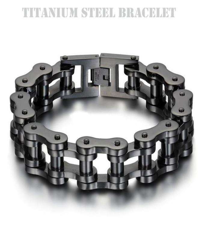 Titanium Steel IP Black Plating Biker Bicycle Chains Bracelet Punk Wristbands Brace lace Male Trendy Jewelry High Quality 23cm6912822
Titanium Steel IP Black Plating Biker Bicycle Chains Bracelet Punk Wristbands Brace lace Male Trendy Jewelry High Quality 23cm6912822