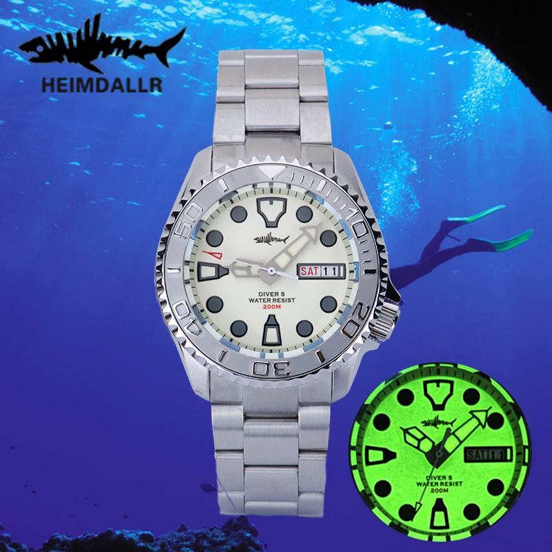 Wristwatches HEIMDALLR Sharkey Skx007 Watch Men C3 Full Luminous Ceramic Bezel 200M Water Resistance NH36 Automatic Mechanical Diver Watches, Three beads strap
Wristwatches HEIMDALLR Sharkey Skx007 Watch Men C3 Full Luminous Ceramic Bezel 200M Water Resistance NH36 Automatic Mechanical Diver Watches, Three beads strap