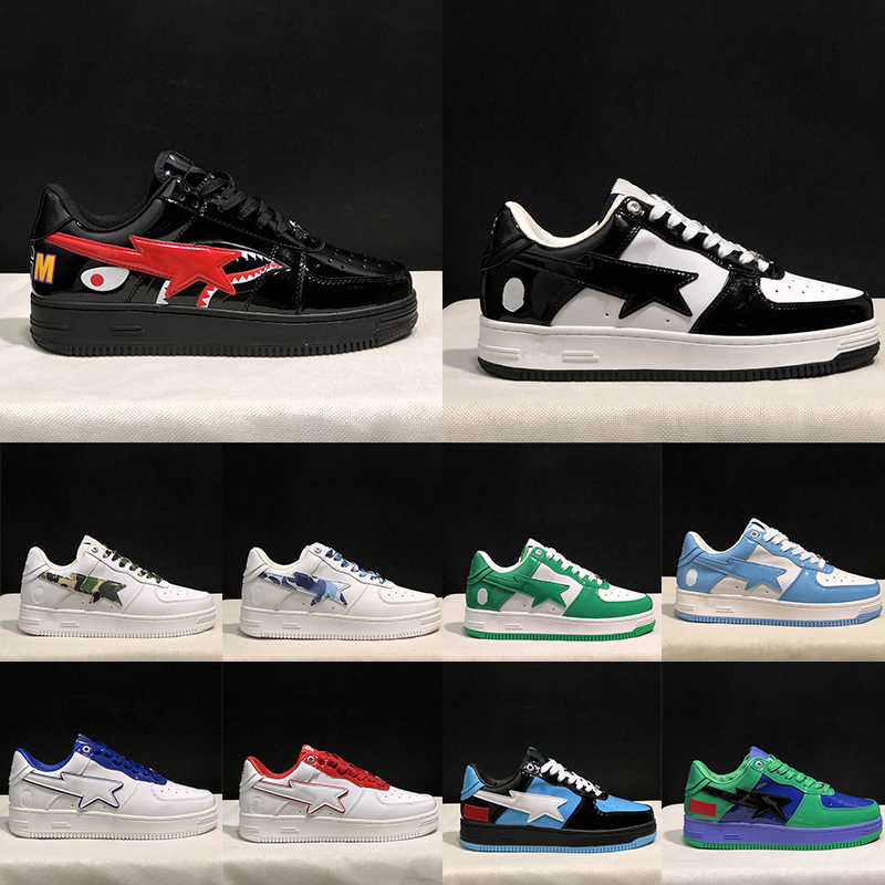 2023 Designer Shoes For Men Women Black White Shark Green Sax ABC Fashion Luxury star Bapestas Leather Patent Plate-forme Flats Sneaker Trainers dhgate Chaussures, 14
2023 Designer Shoes For Men Women Black White Shark Green Sax ABC Fashion Luxury star Bapestas Leather Patent Plate-forme Flats Sneaker Trainers dhgate Chaussures, 14