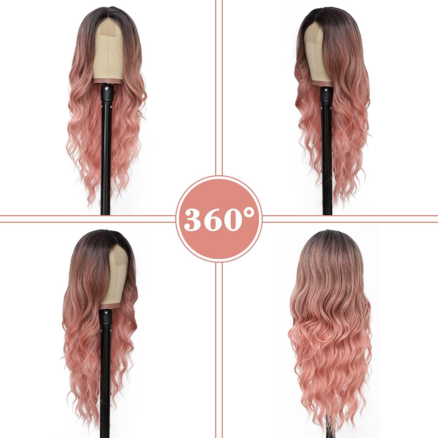 Wholesale Long Deep Wave Full Lace Front Wigs Human Hair Curly 10 Styles Female Synthetic Natural Synthetic Hair Lace Wigs Fast Delivery