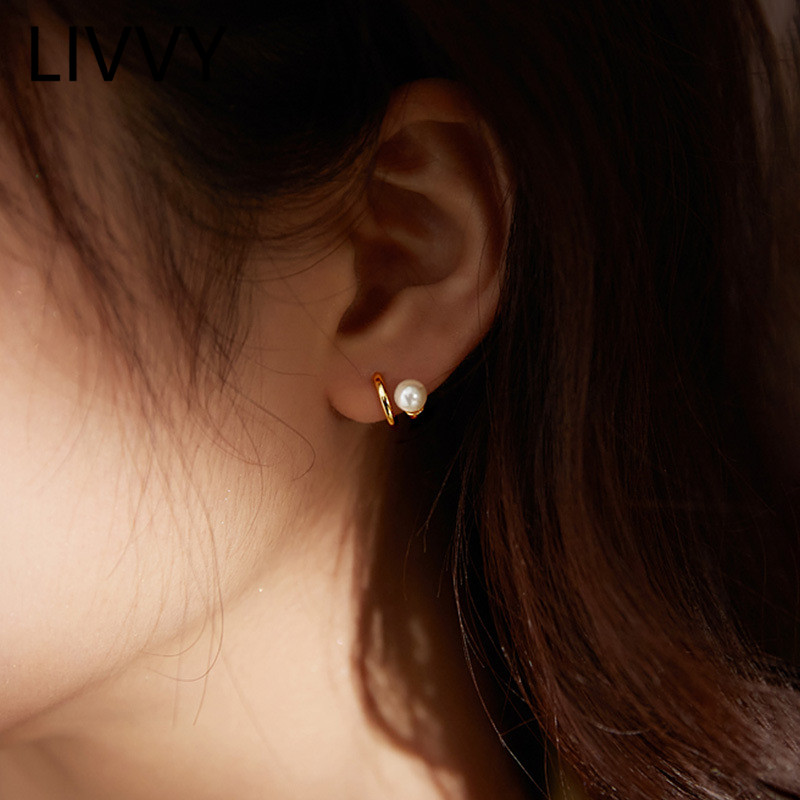 LIVVY Silver Color Big Pearl Double Earrings Female New Trendy Elegant Birthday Temperament Charm Party Jewelry
LIVVY Silver Color Big Pearl Double Earrings Female New Trendy Elegant Birthday Temperament Charm Party Jewelry
