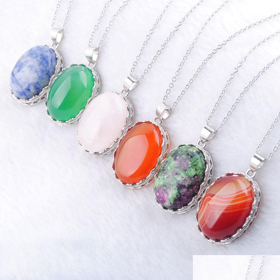 Pendant Necklaces Natural Stone Cute Egg Shape Necklace Agates Rose Quartzs Beads With Chain For Girls Women Jewelry 45Cm Bn376 Drop Dhd8Q
Pendant Necklaces Natural Stone Cute Egg Shape Necklace Agates Rose Quartzs Beads With Chain For Girls Women Jewelry 45Cm Bn376 Drop Dhd8Q
